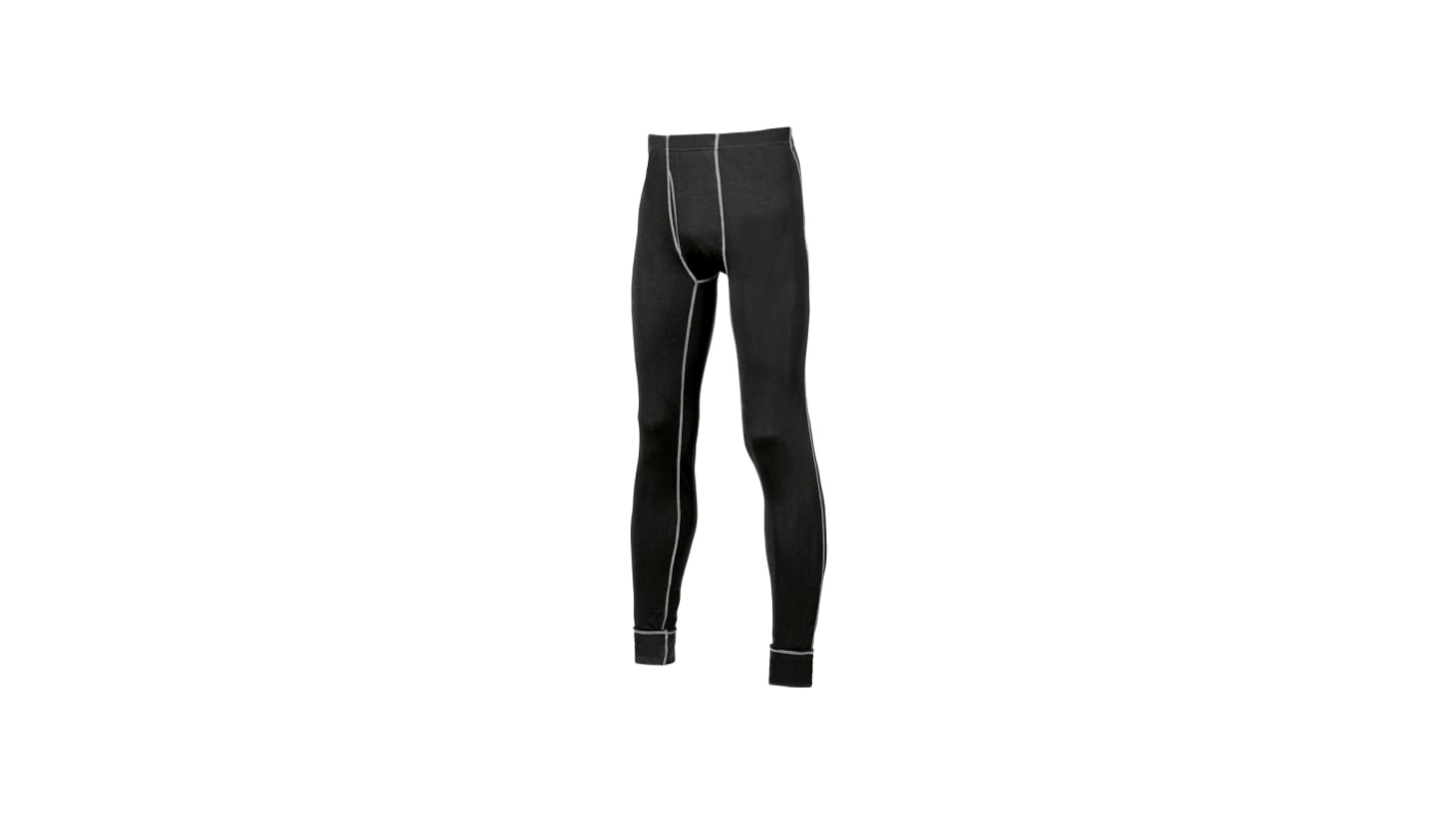 U Group Black 100% Polyester Thermal Long Johns, S