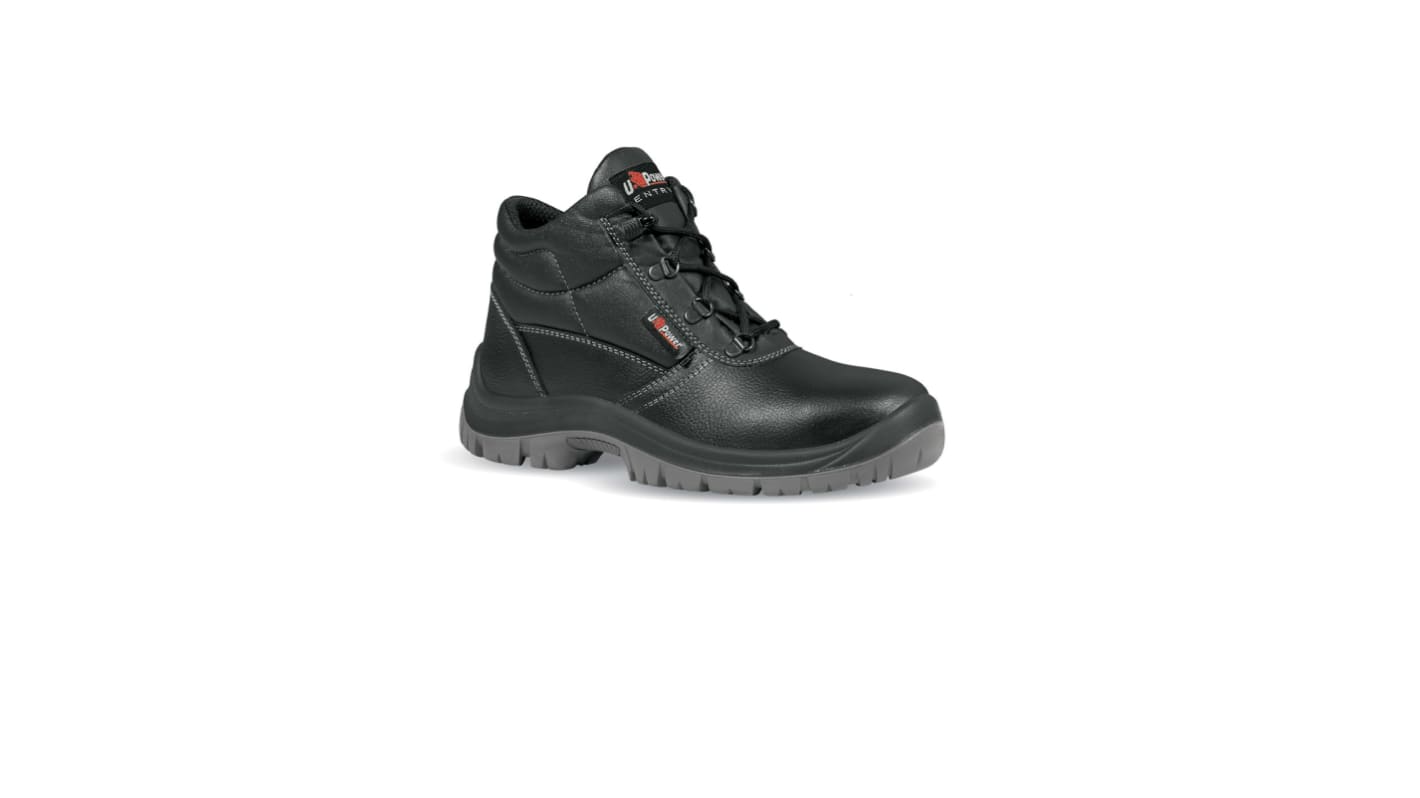 U Group Entry Unisex Black Stainless Steel  Toe Capped Safety Shoes, UK 10.5, EU 45