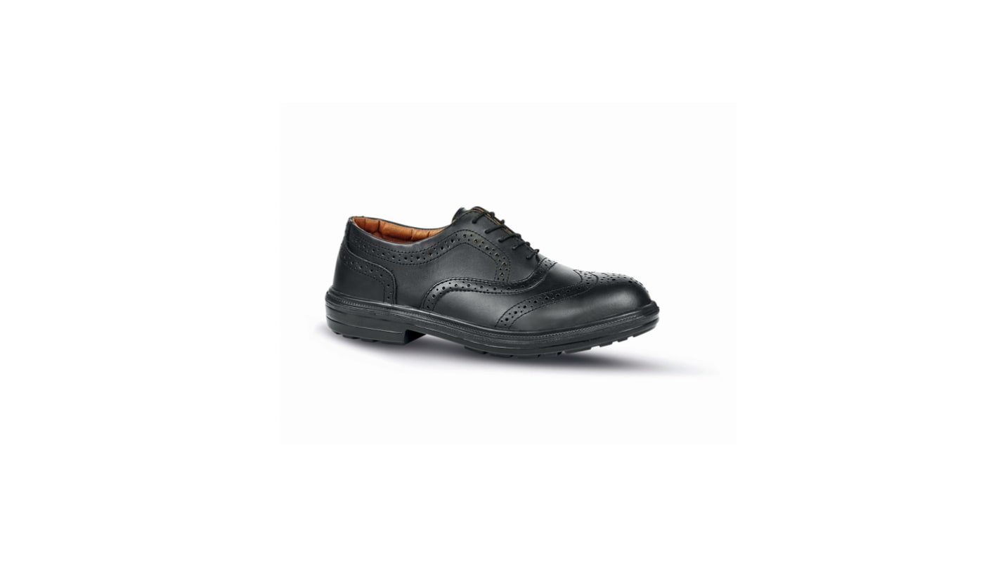 U Group U-Manager Men's Black Stainless Steel Toe Capped Safety Shoes, UK 6.5, EU 40