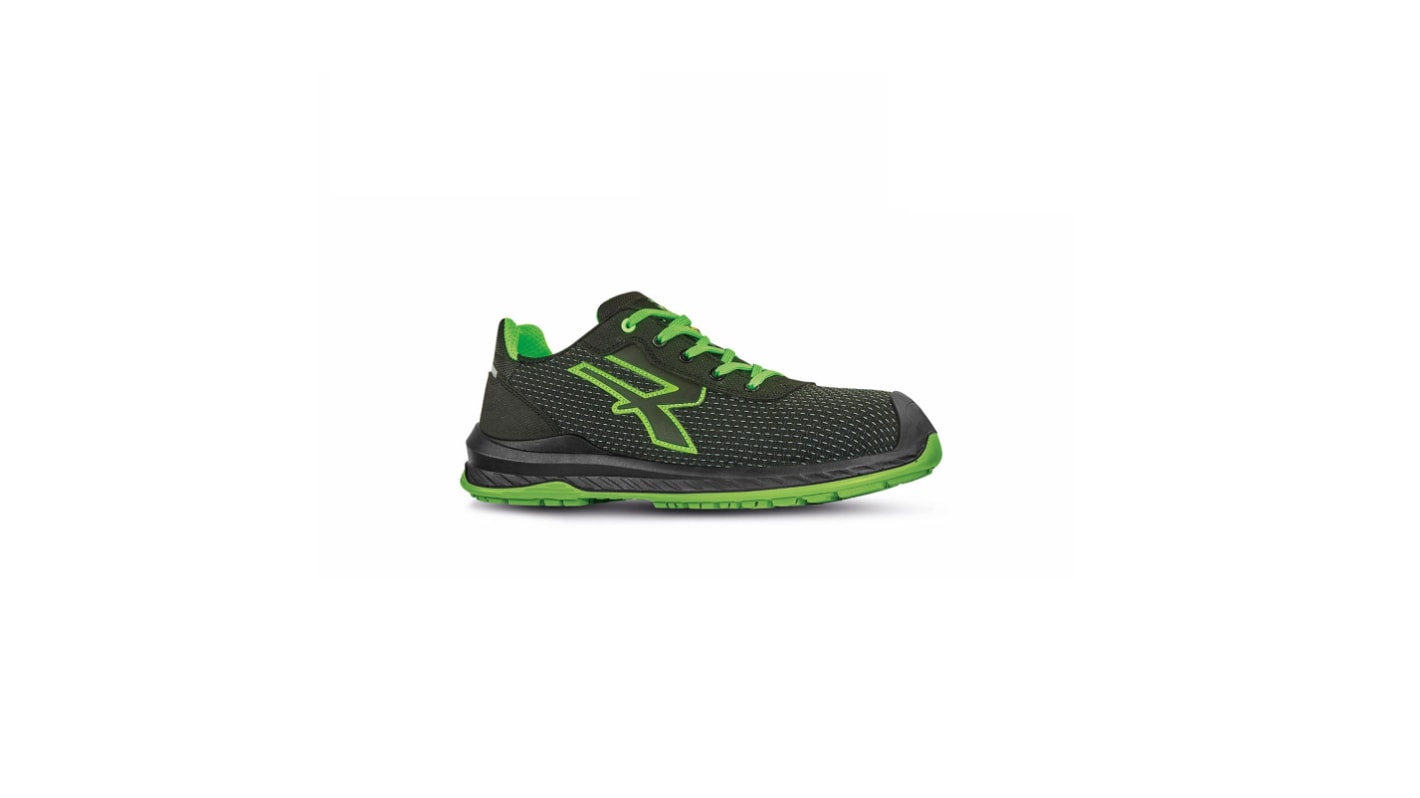 Zapatos de seguridad Unisex U Group de color Negro/verde, talla 37, S3 SRC