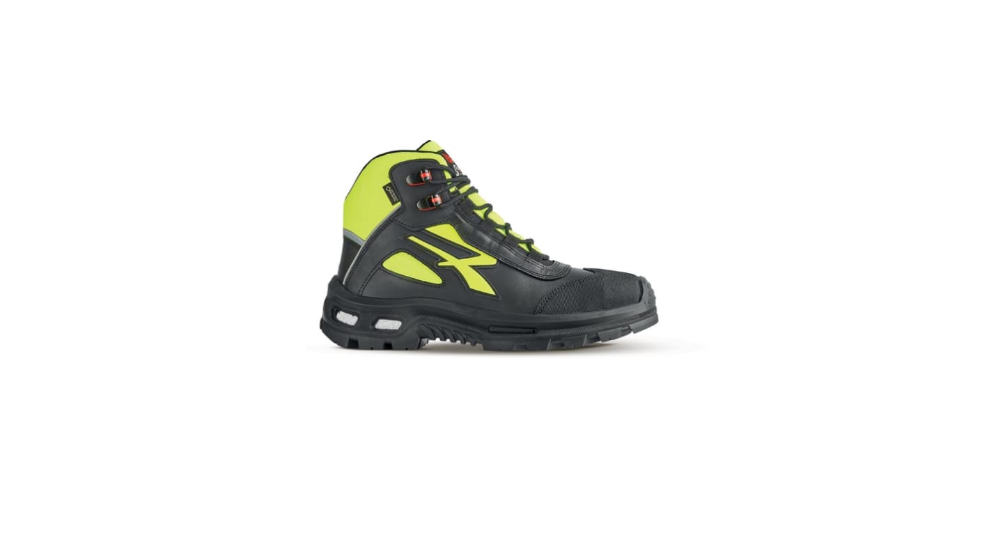 U Group Red Over Unisex Black, Yellow Composite  Toe Capped Safety Shoes, UK 6.5, EU 40