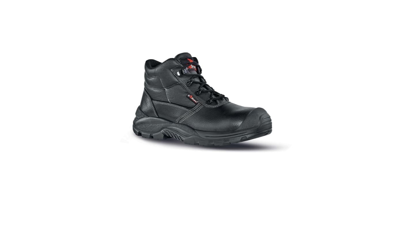 U Group Rock & Roll Unisex Black Composite Toe Capped Ankle Safety Boots, UK 4, EU 37
