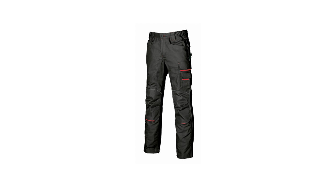 U Group Don't worry Black Unisex's 40% Polyester, 60% Cotton Durable Trousers 34-35in, 86-90cm Waist