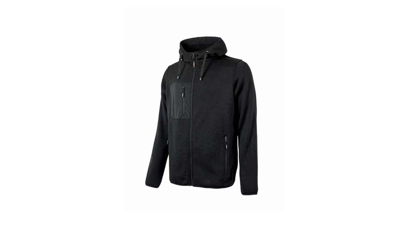 U Group Enjoy Black 100% Polyester Work Fleece L