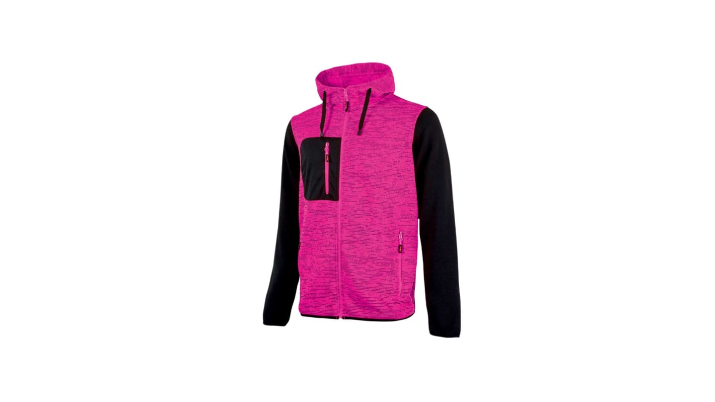 Chaqueta polar U Group de color Negro/rosa, talla M, para , Unisex, serie Enjoy, 100 % poliéster