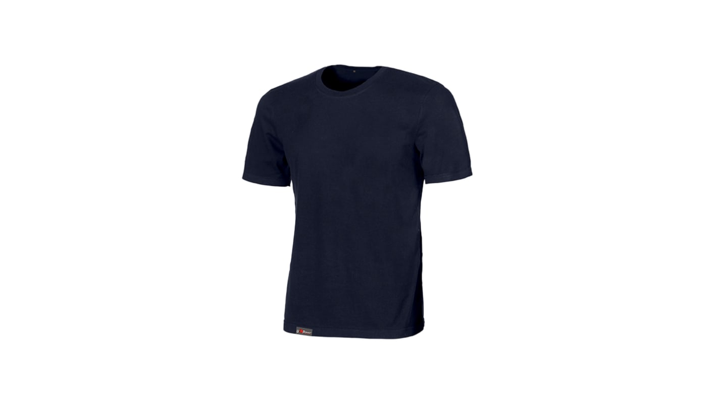Camiseta de manga corta U Group, de 10 % viscosa, 90 % algodón, de color Azul, talla L