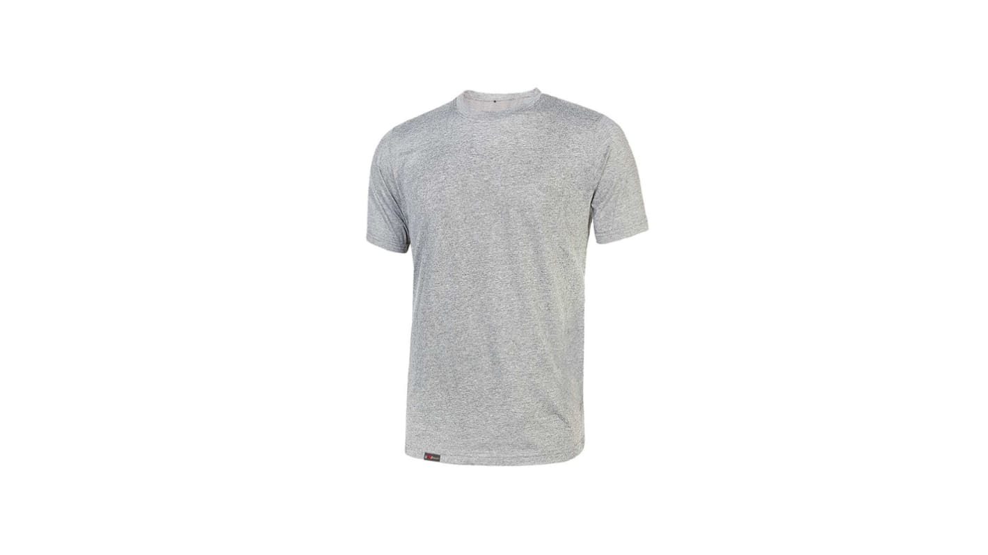 Camiseta de manga corta U Group, de 10 % viscosa, 90 % algodón, de color Gris, talla 4XL