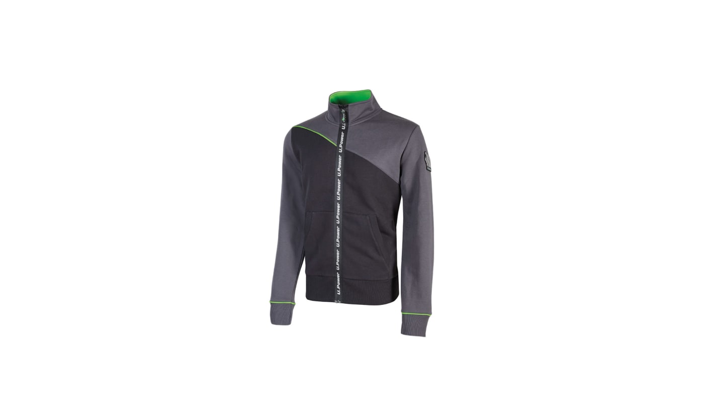 U Group Enjoy Unisex Sweatshirt, 35 % Polyester, 65 % Baumwolle Grau, Größe L