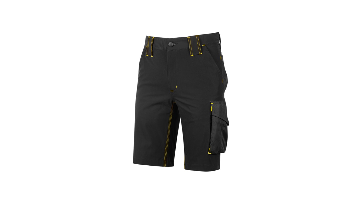 Pantalones cortos de trabajo Unisex U Group de 14 % Spandex, 86 % nylon de color Negro