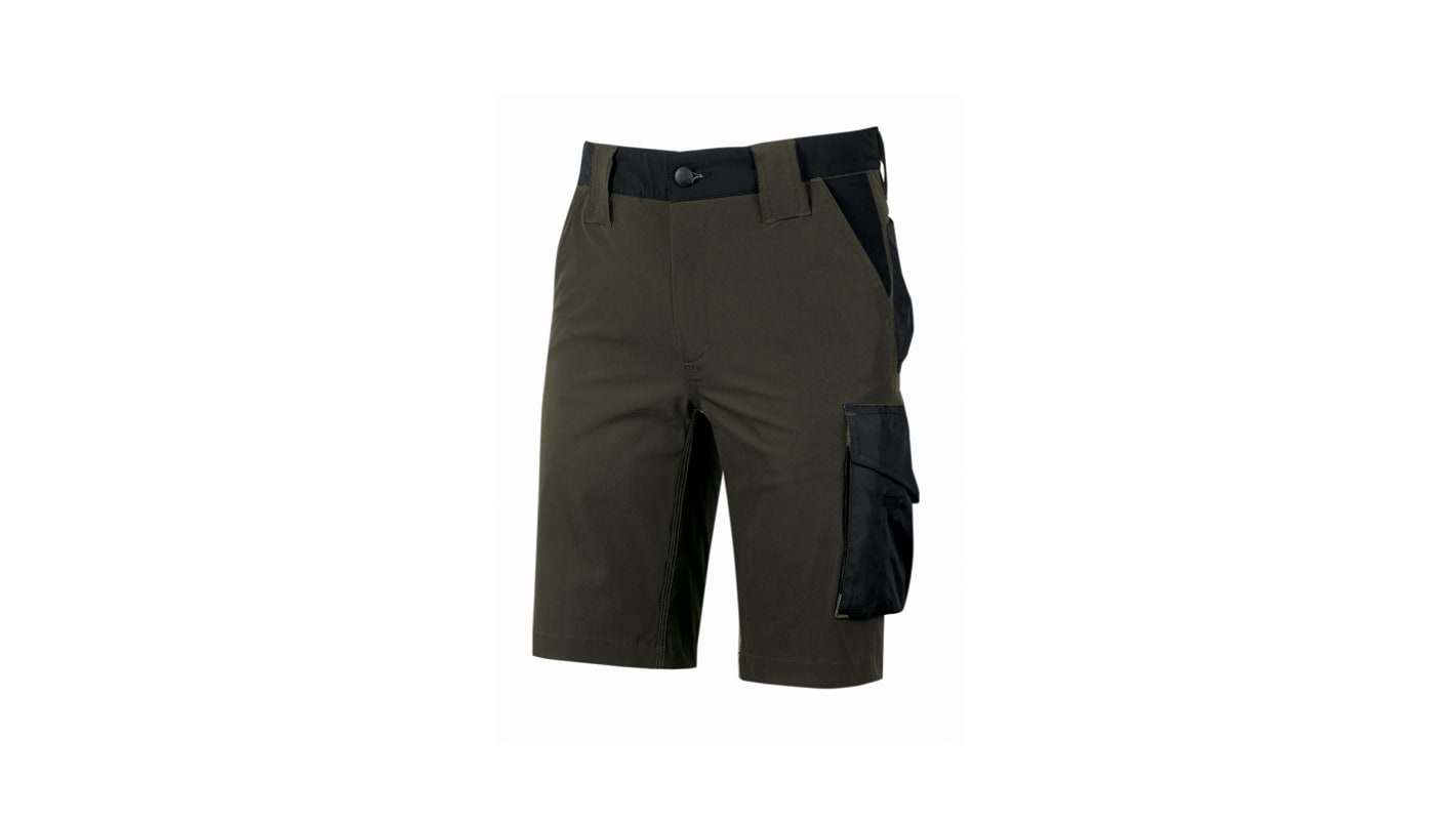 Pantalones cortos de trabajo Unisex U Group de 14 % Spandex, 86 % nylon de color Verde