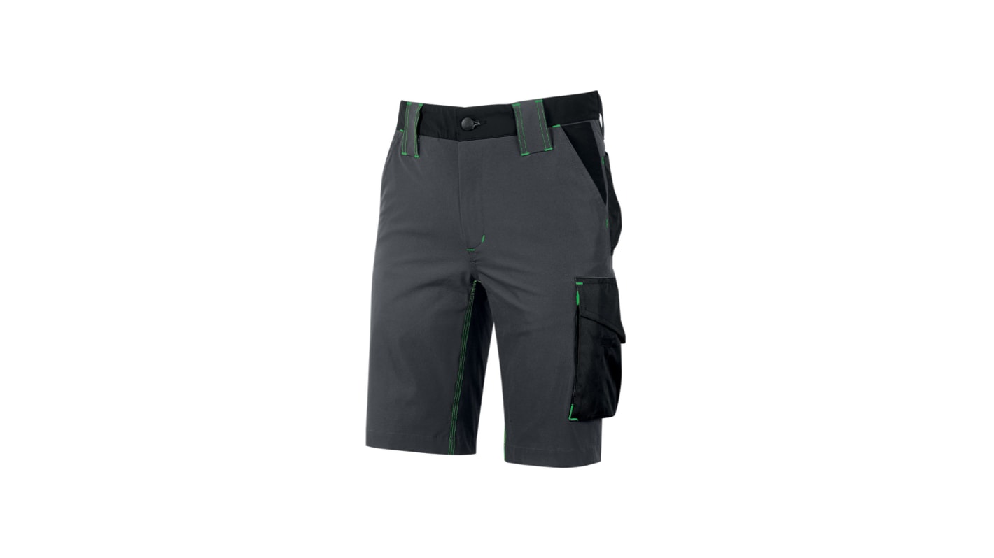 Pantaloncini da lavoro di col. Grigio verde asfalto U Group FUTURE  Unisex, in 14% Spandex, 86% Nylon