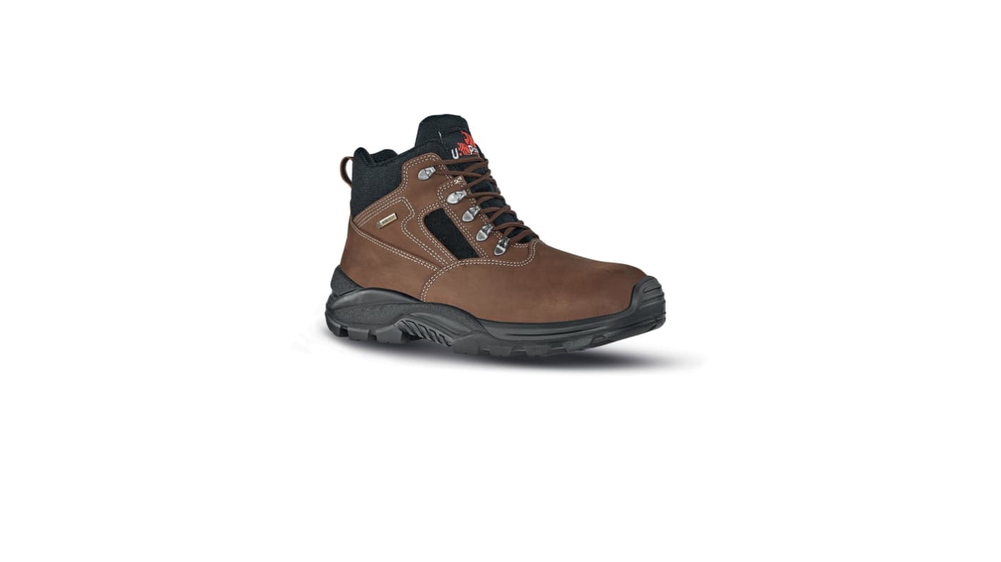 U Group Gore - Tex Men's Brown Composite Toe Capped Ankle Safety Boots, UK 2, EU 35