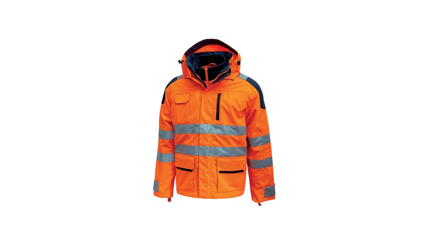 U Group Hi - Light Unisex Parka, wasserdicht Orange, Größe XXL