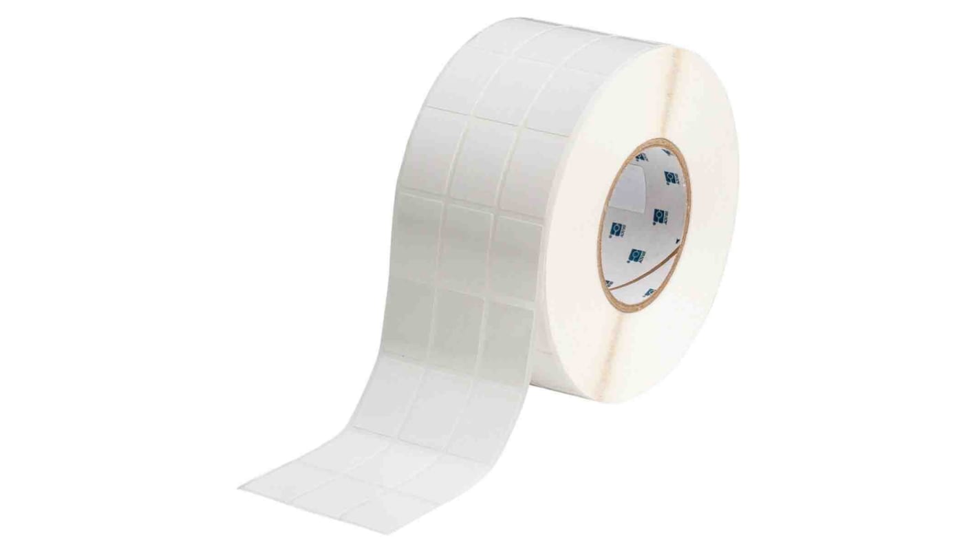 Rotolo di etichette adesive Brady L. 25.4mm x H. 36.5mm, conf da 5000Per rotolo, col. Bianco