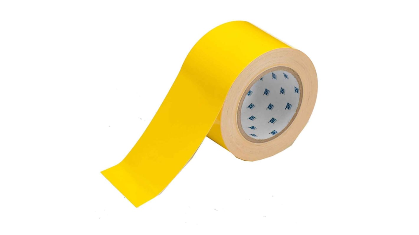 Brady Yellow Rubber 30.48m Floor Tape, 0.2mm Thickness