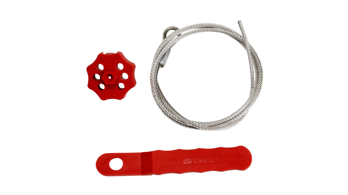 Brady Red 1-Lock Steel Lockout Kit, 8.13mm Shackle