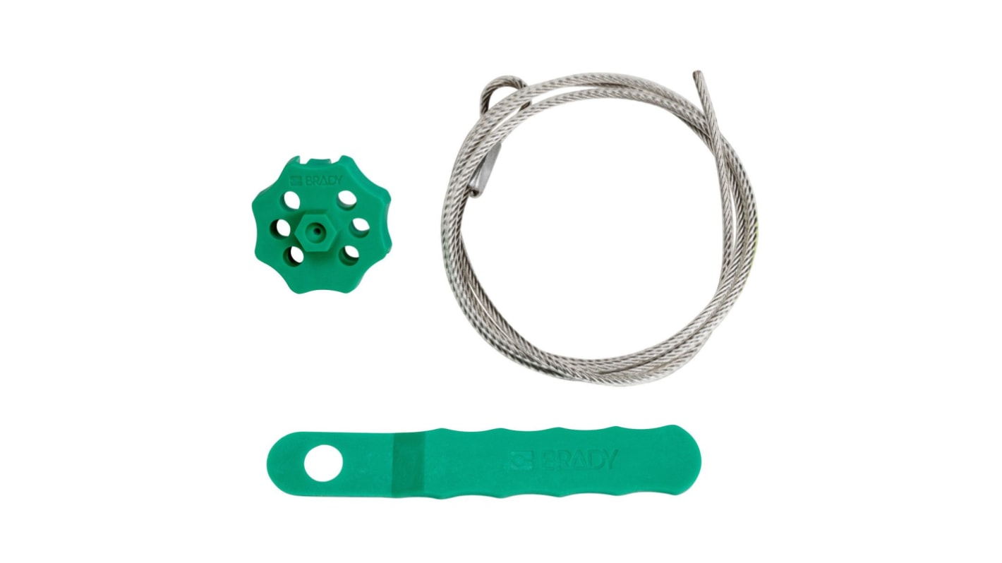 Brady Green 1-Lock Steel Lockout Kit, 8.13mm Shackle