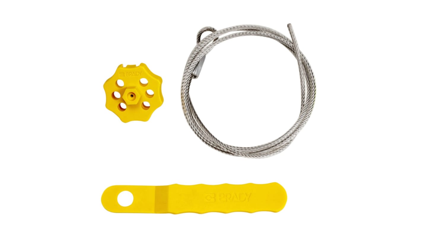 Brady Yellow 1-Lock Steel Lockout Kit, 8.13mm Shackle