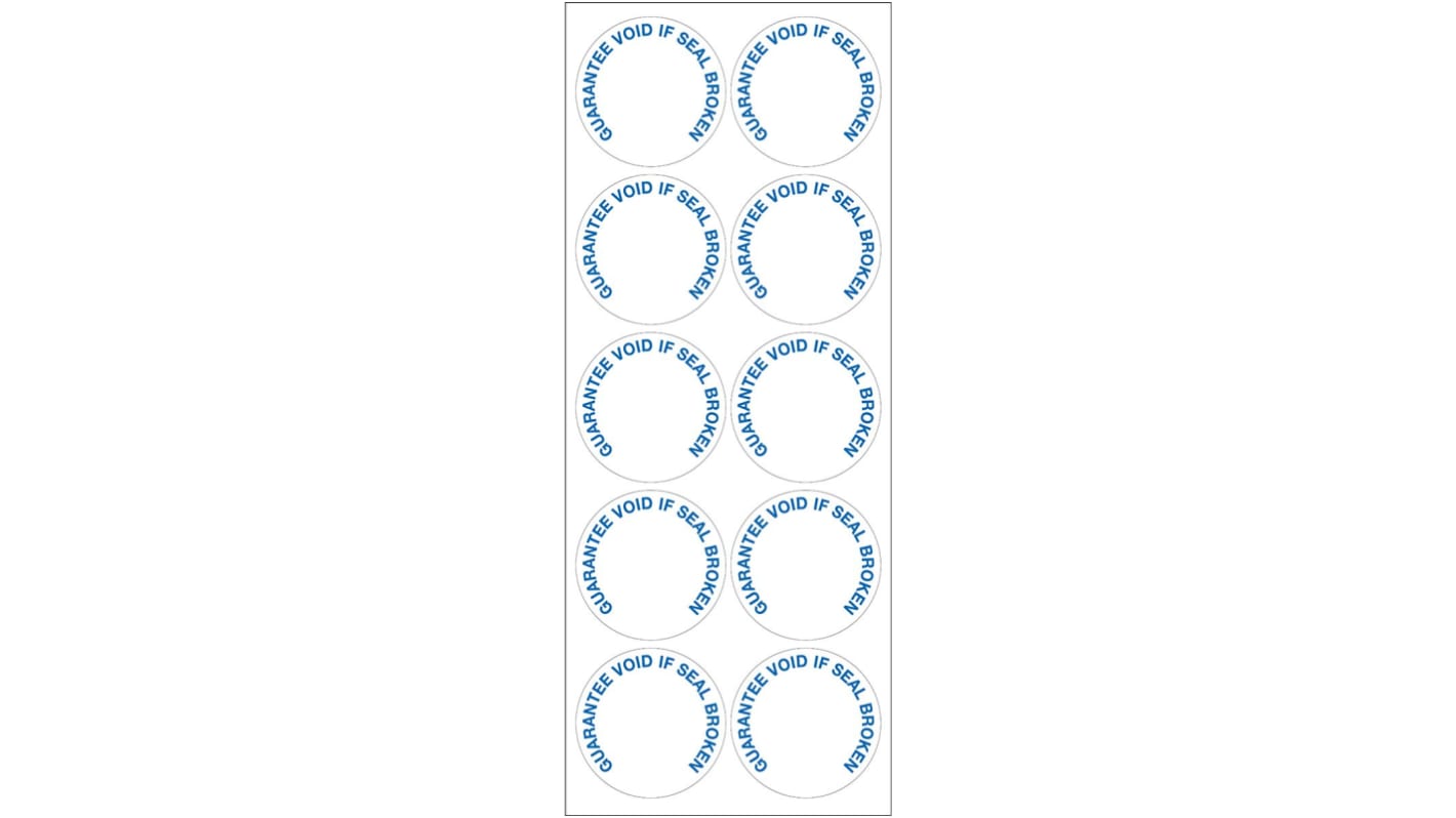 Rotolo di etichette adesive Brady L. 20mm x H. 20mm, conf da 250Per rotolo, col. Bianco