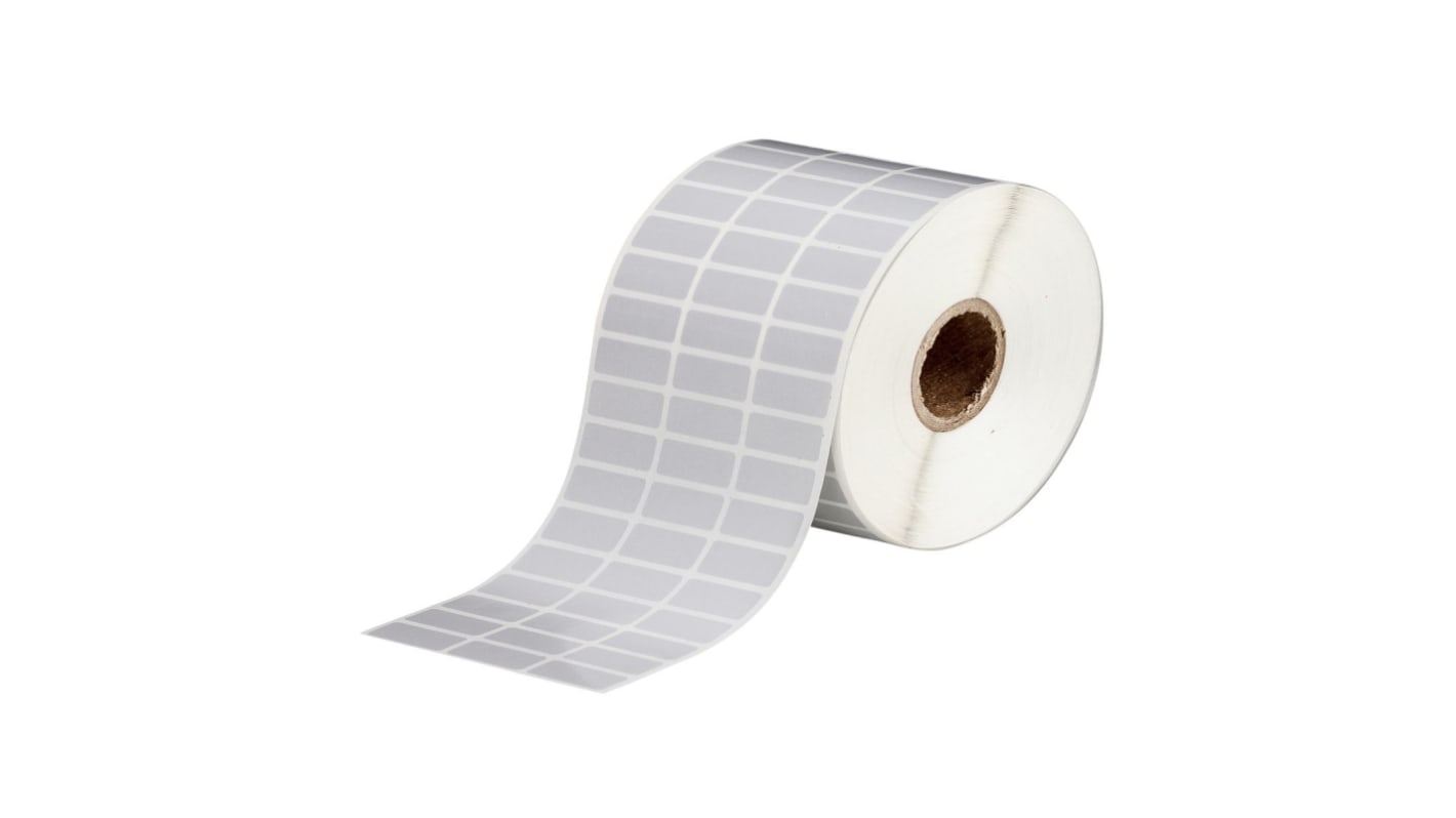 Brady R7960 Silver Label Roll, 25.4mm Width, 12.7mm Height, 2500Per Roll Qty