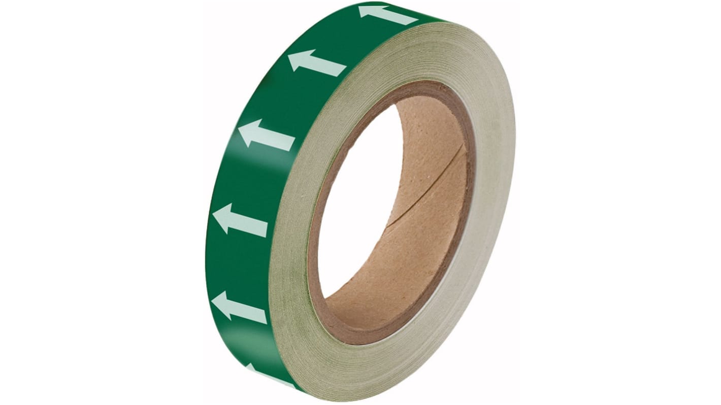 Brady Polyester Hochsichtbares Band, Grün, Weiß, 25.00mm x 33.00m