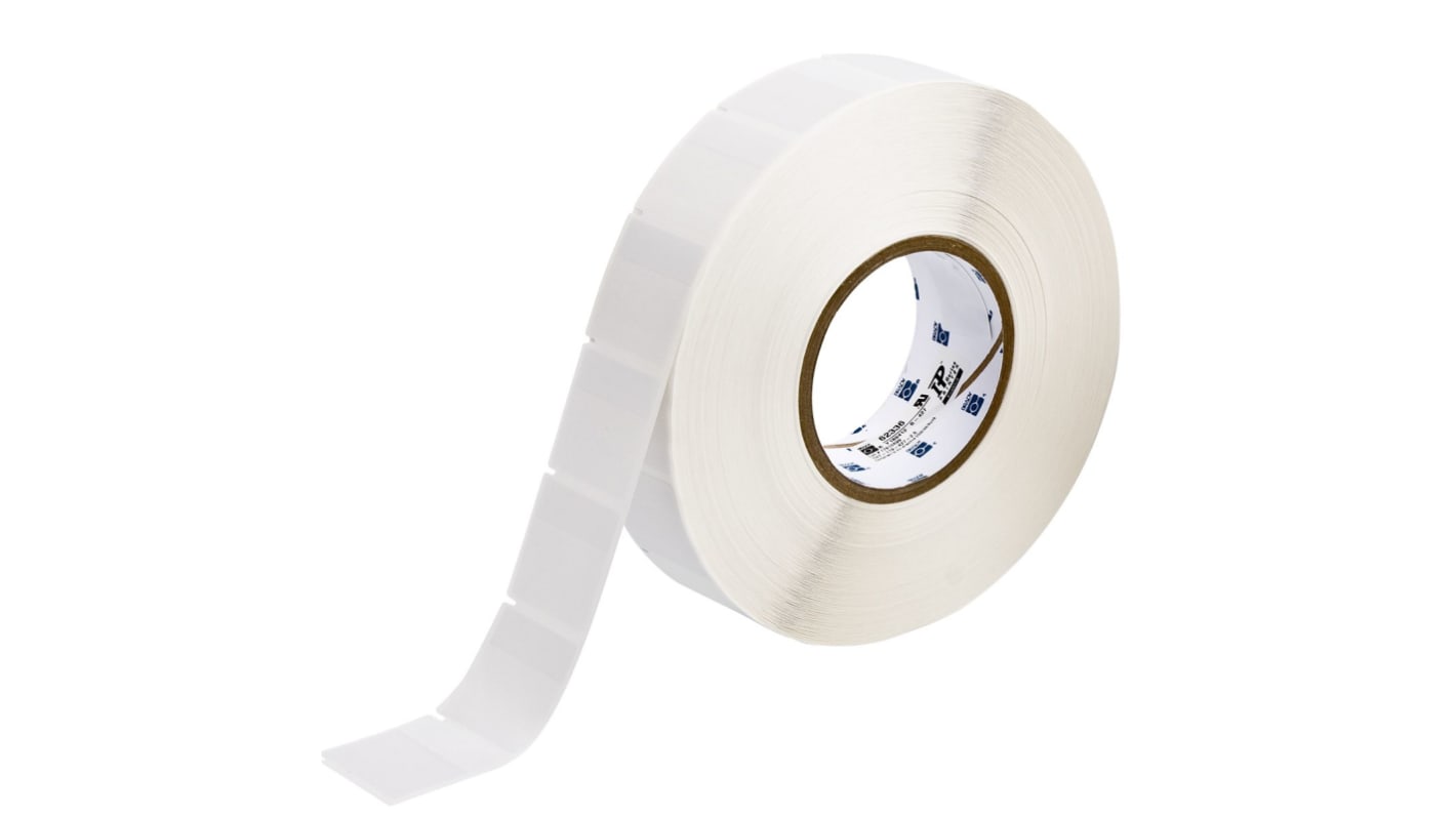 Brady R4300, R7950 White/Transparent Label Roll, 38.1mm Width, 38.1mm Height, 2500Per Roll Qty