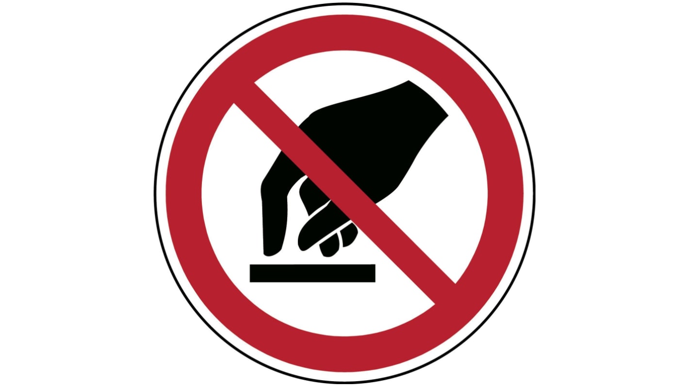 Laminated Polyester B-7541 Do Not Touch Prohibition Sign