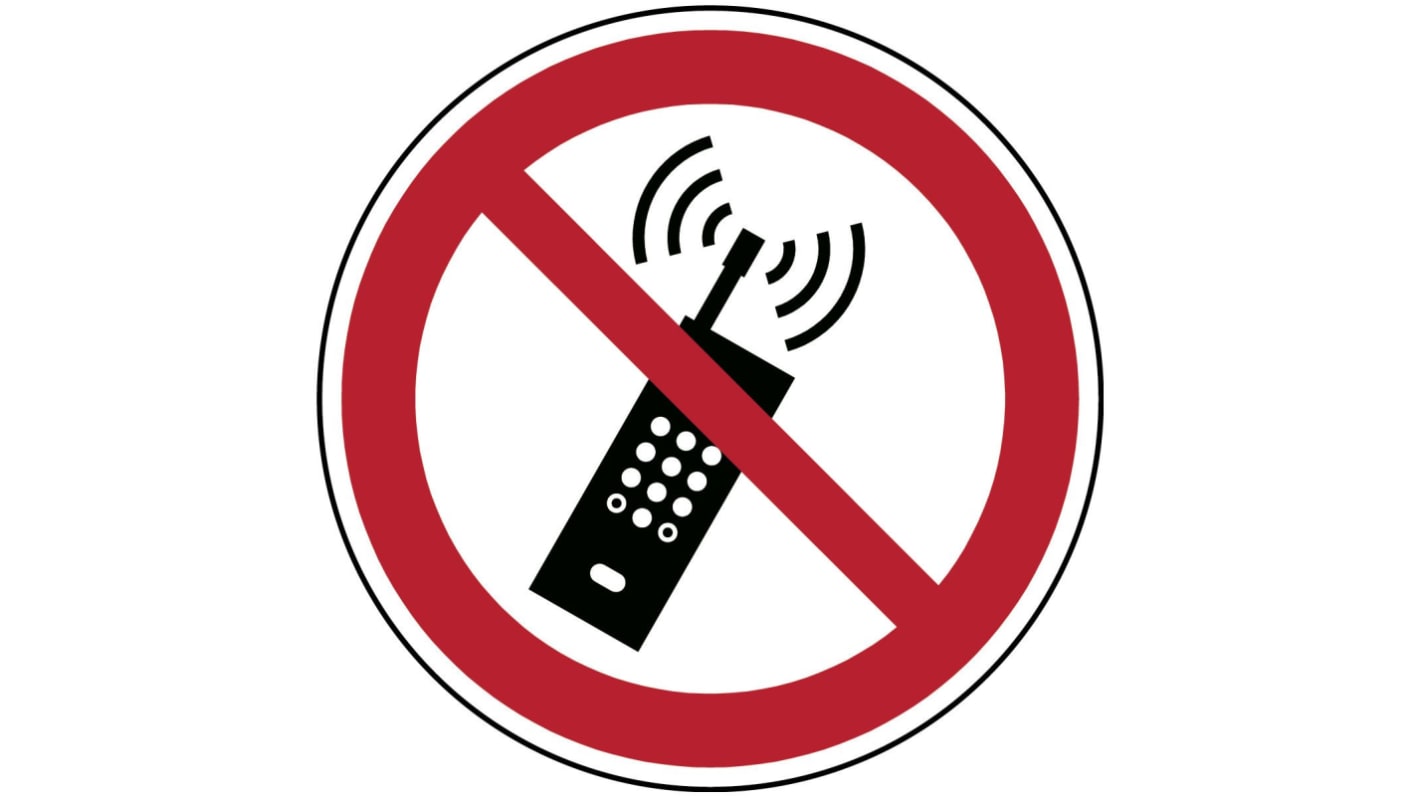 Laminated Polyester B-7541 No Mobiles Prohibition Sign