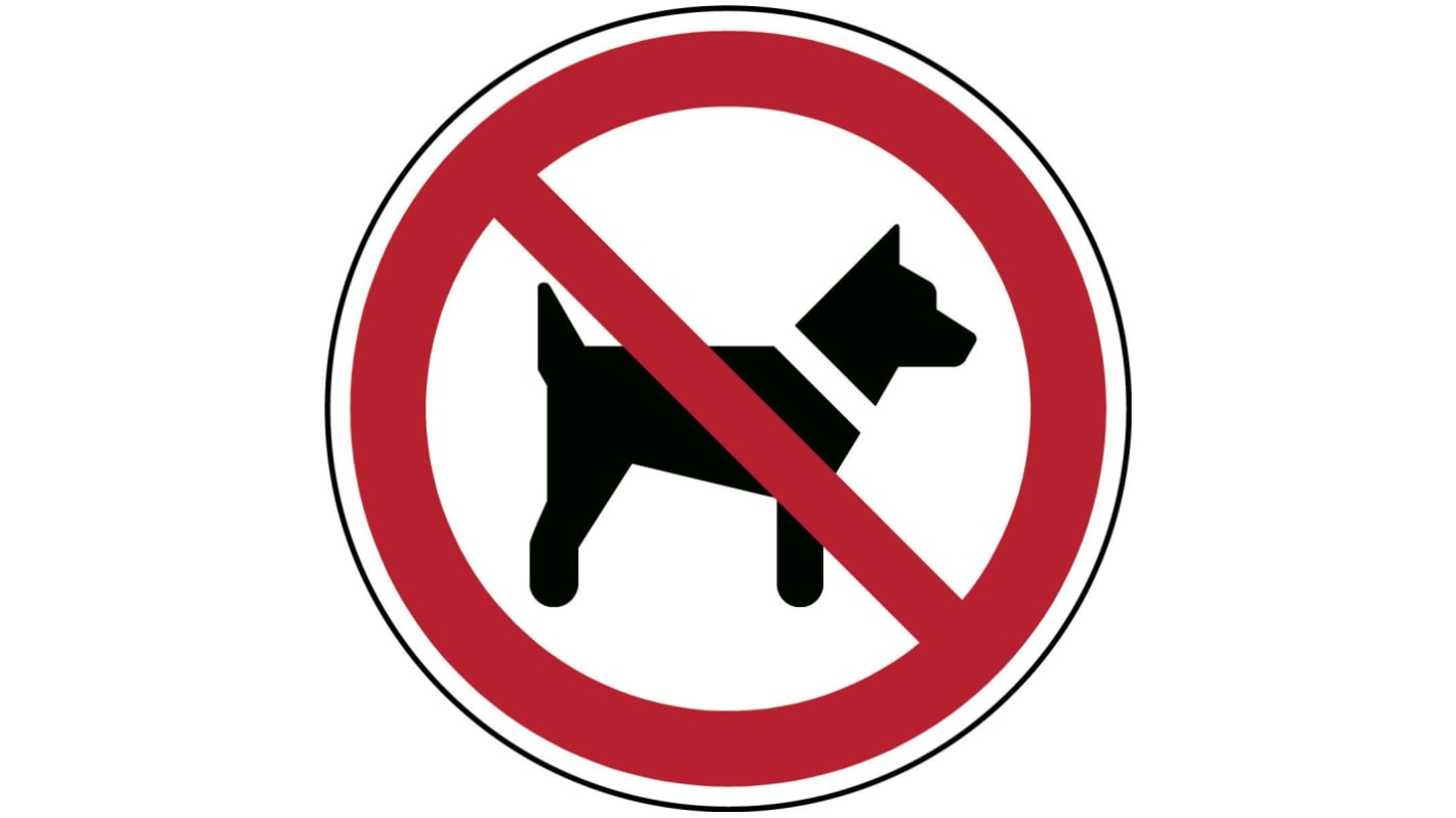 Laminated Polyester B-7541 No Dogs Prohibition Sign