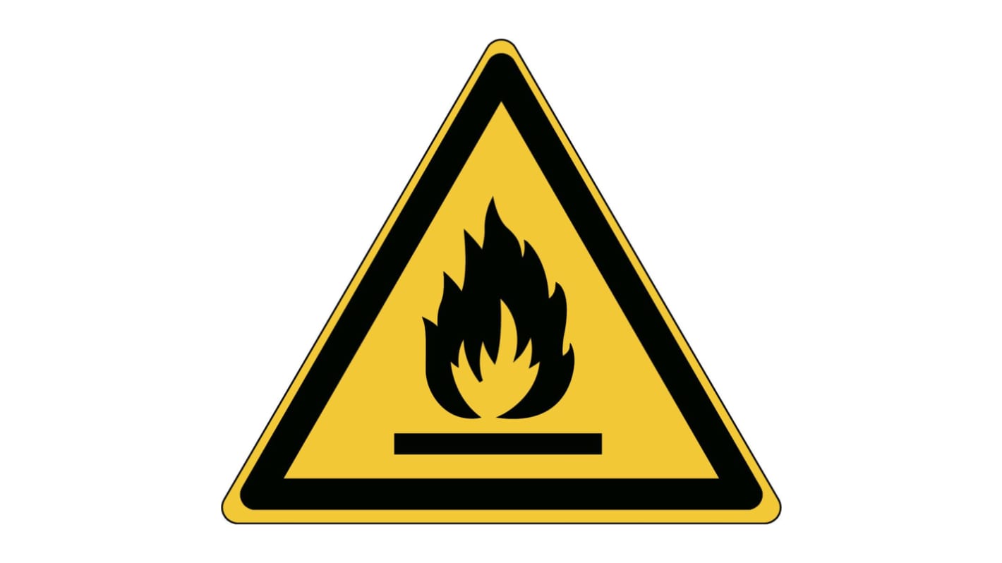 Brady Self-Adhesive Fire Safety Hazard Warning Sign