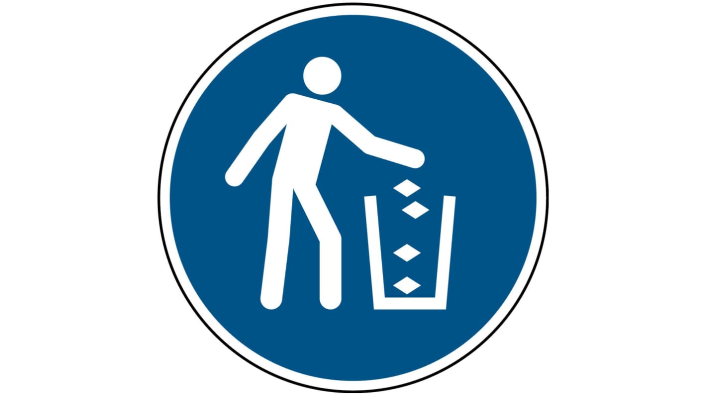 Brady Laminated Polyester B-7541 Mandatory Litter Disposal Sign