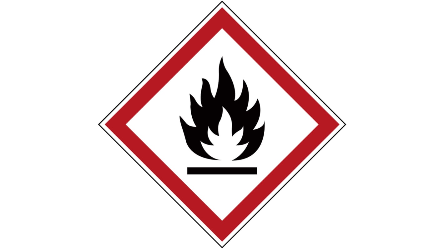 Polyester Fire Safety Label, None With Pictogram Only Text Self-Adhesive