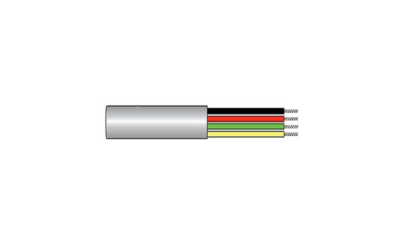 Alpha Wire Alpha Essentials Communication & Control Steuerkabel 0,14 mm² 26 Mehradriges verdrilltes Kabel Silber