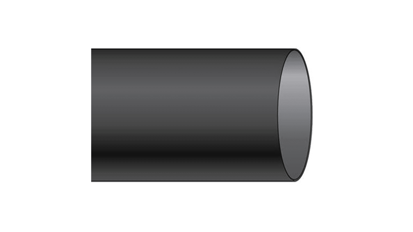 Alpha Wire Heat Shrink Tubing, Black 6.35mm Sleeve Dia. x 7.62m Length 2:1 Ratio, FIT Shrink Tubing Series