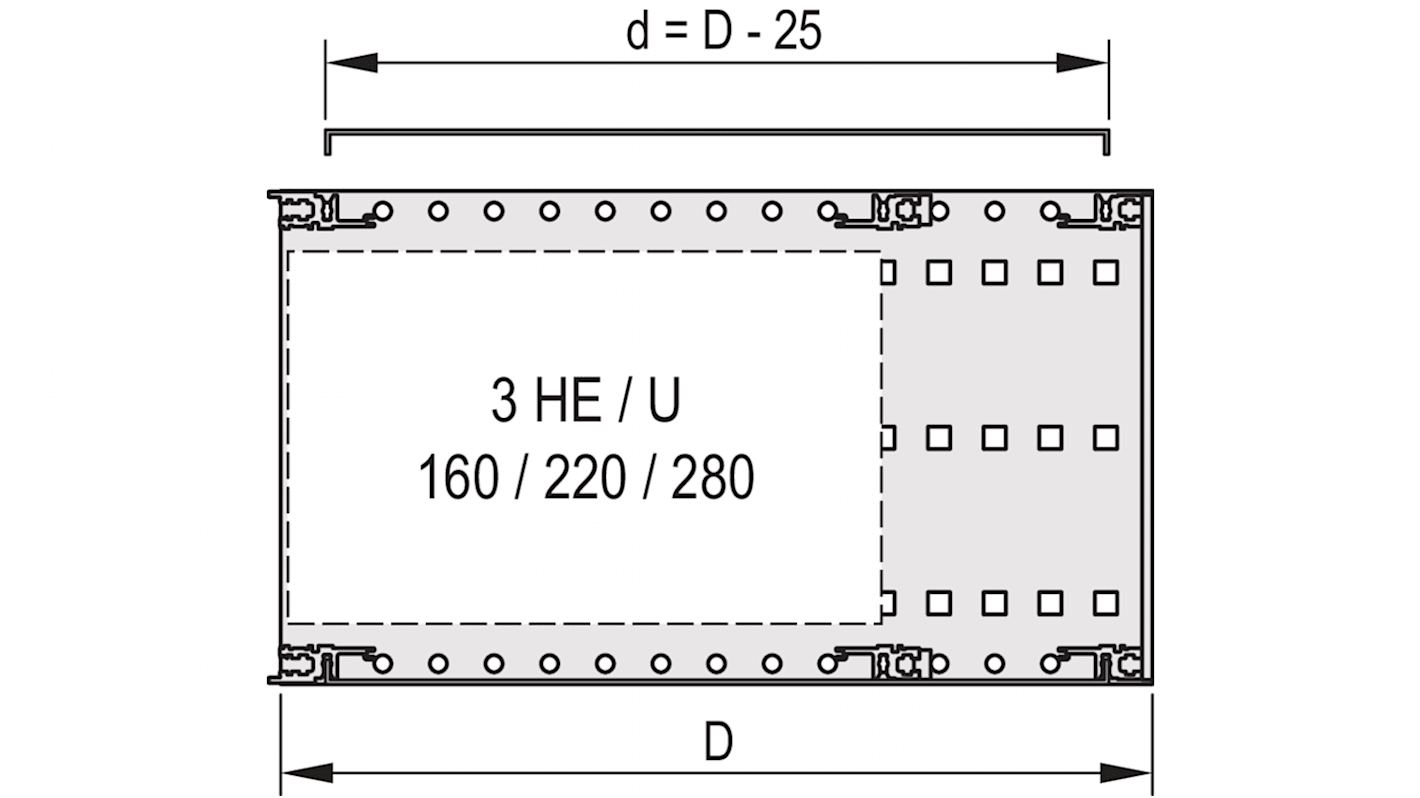 24560-055 | nVent SCHROFF Cover Plate, 415mm | RS