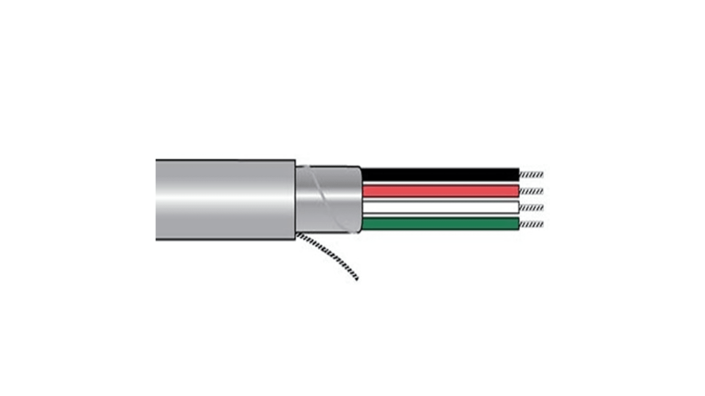 Cable de control apantallado Alpha Wire Alpha Essentials Communication & Control de 8 núcleos, 0,25 mm², long. 500pies,