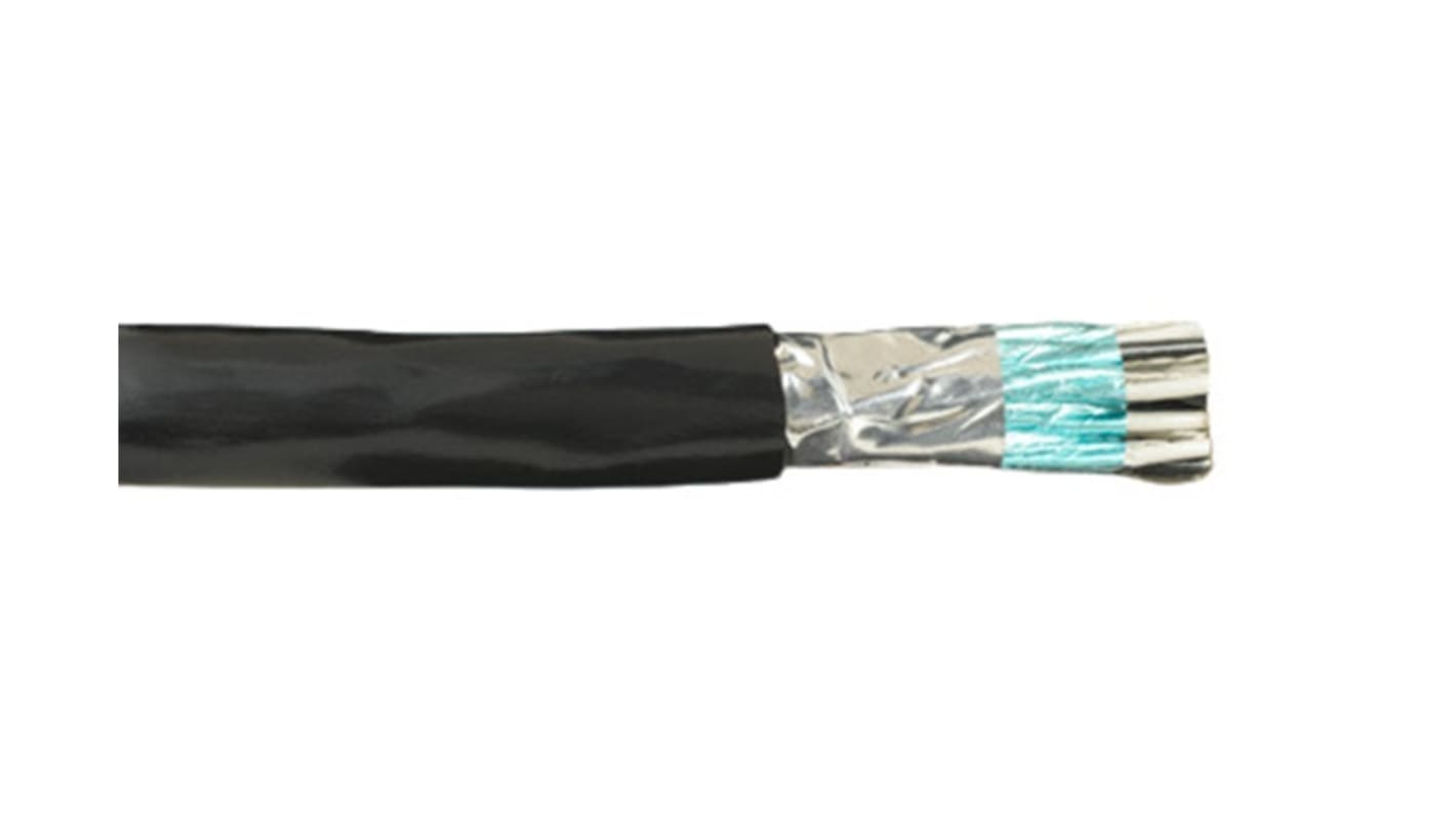 Alpha Wire Alpha Essentials Communication & Control Control Cable, 2 Cores, 1.5 mm², Screened, 1000ft, Grey PVC Sheath,