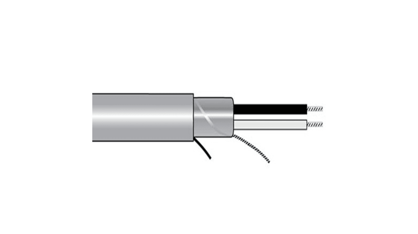 Alpha Wire Alpha Essentials Communication & Control Control Cable, 2 Cores, 0.25 mm², Screened, 100ft, Black PVC