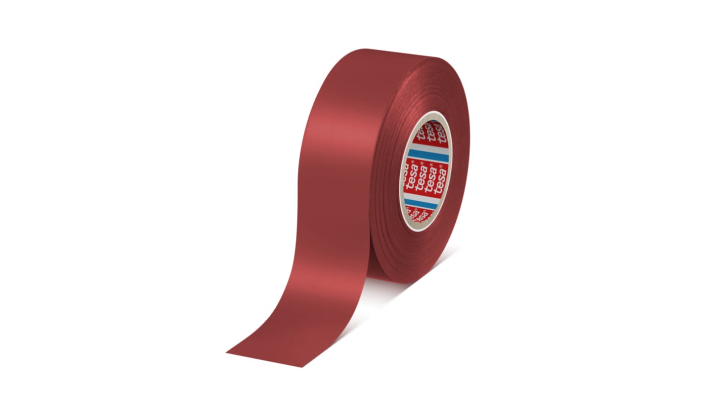 Tesa Premium Soft Red PVC Electrical Tape, 15mm x 33m