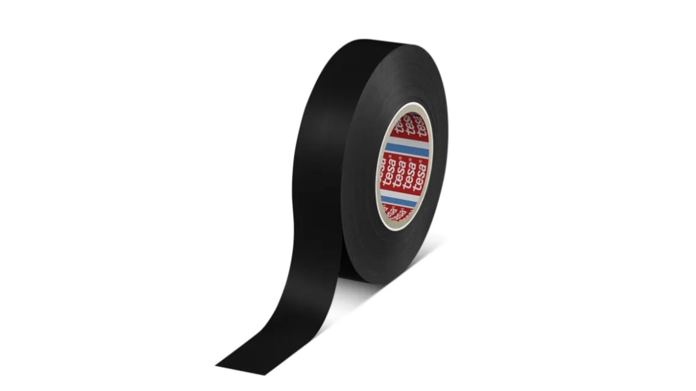 Tesa Premium Soft Black PVC Electrical Tape, 15mm x 33m