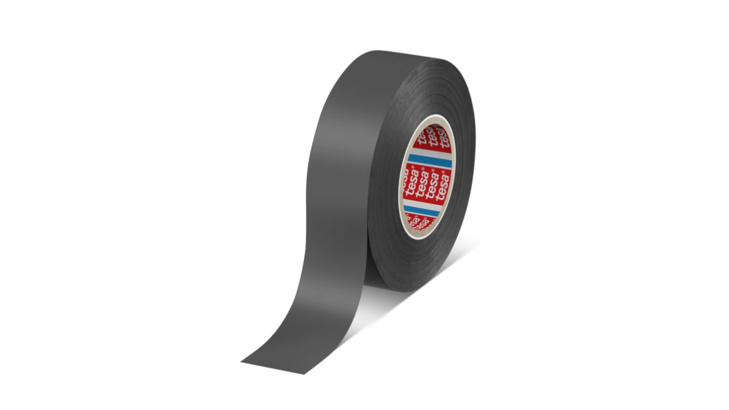 Tesa Premium Soft Grey PVC Electrical Tape, 19mm x 33m