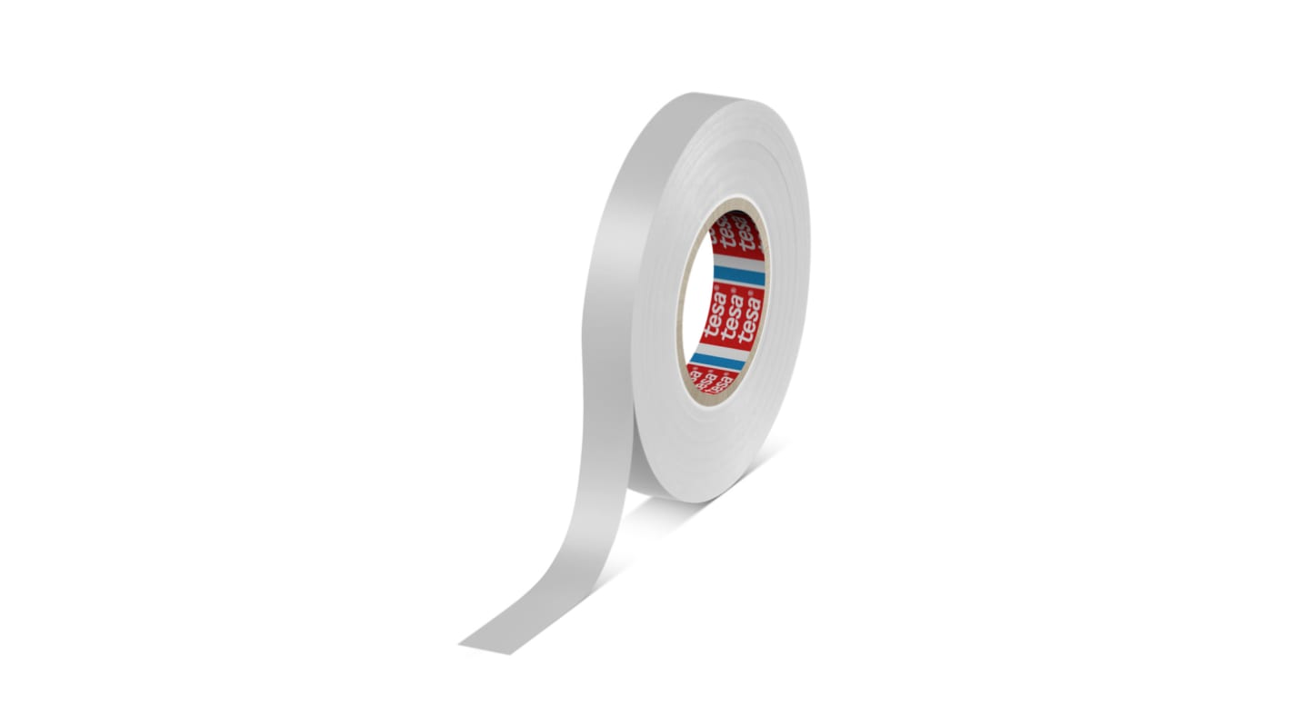 Tesa Premium Soft Silver PVC Electrical Tape, 12mm x 33m