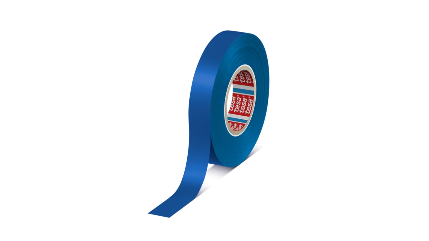 Tesa Premium Soft Blue PVC Electrical Tape, 19mm x 33m