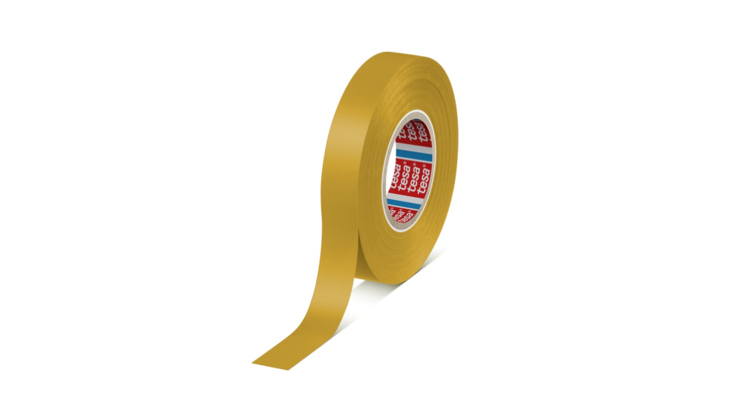 041630020292 Tesa Premium Soft Gold PVC Electrical Tape, 19mm x 33m RS