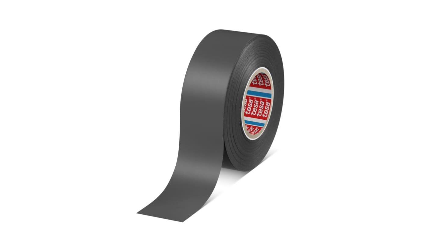 Tesa Premium Soft Grey PVC Electrical Tape, 25mm x 33m