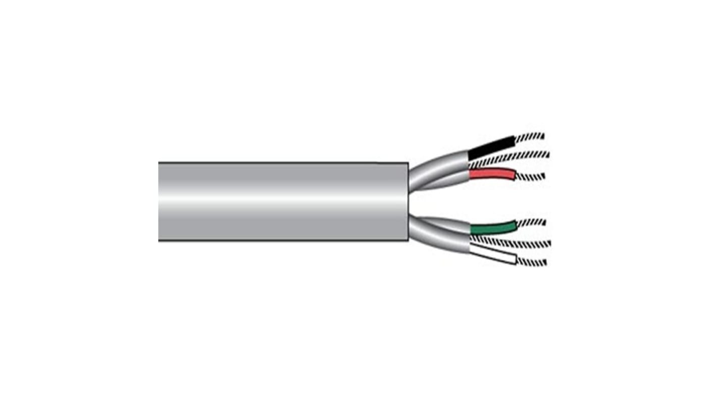 Alpha Wire 6072C Steuerkabel, 3-adrig x 0,75 mm² Grau, 1000ft, 18 AWG