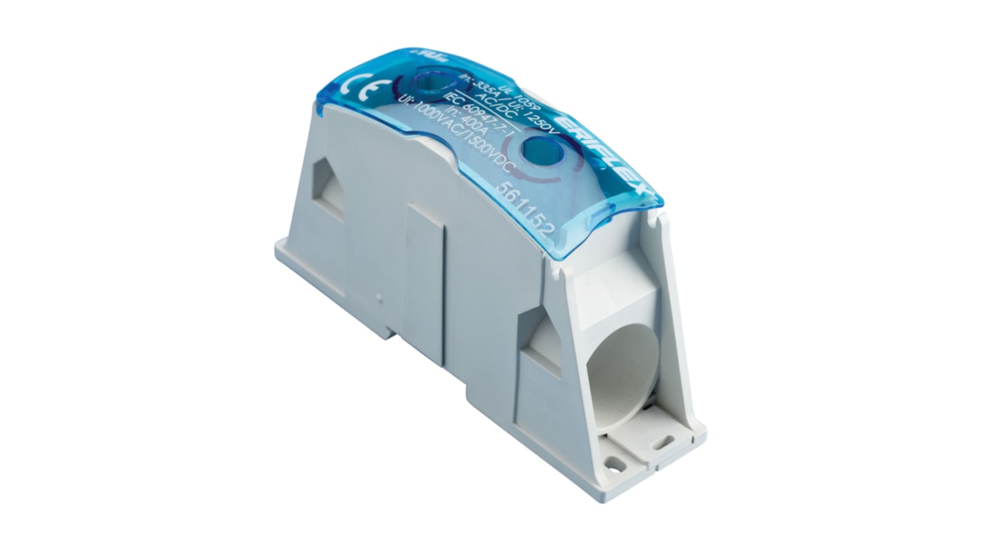 nVent ERIFLEX SB Series Terminal Block, 1-Way, 500A, 3/0 → 500MCM AWG Wire, Cage Clamp Termination