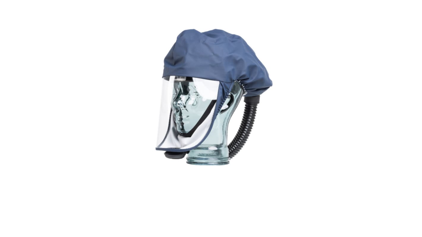 Sundstrom H06-0312 Blue CA, Polyester, PVC Protective Hood, Resistant to Chemical