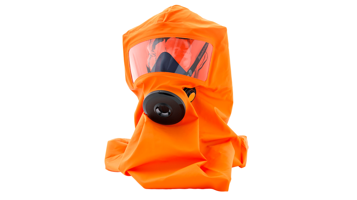 Sundstrom H09-1012 Orange CA, Polyester, PVC Protective Hood, Resistant to Chemical
