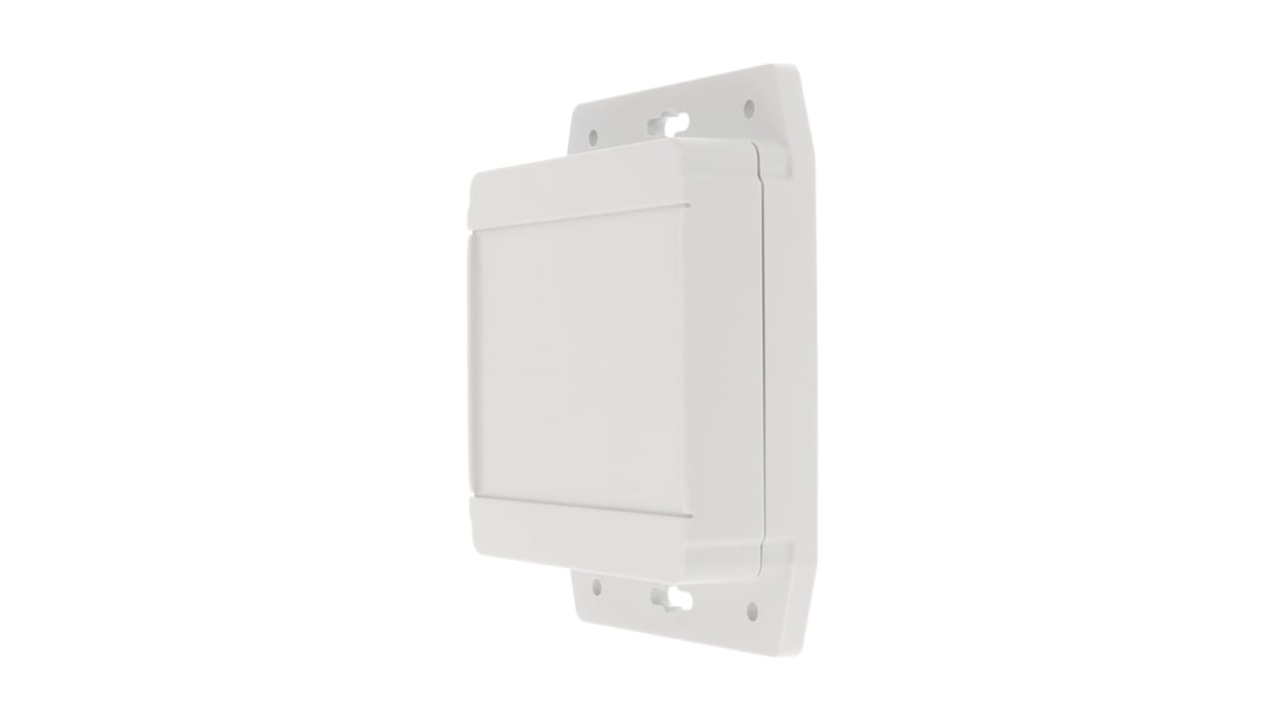 Hammond 1555F Series RAL 7035 Light Grey Polycarbonate Enclosure, IP66, IP68, Flanged, Grey Lid, 105 x 105 x 37mm